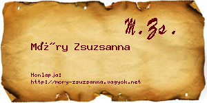 Móry Zsuzsanna névjegykártya